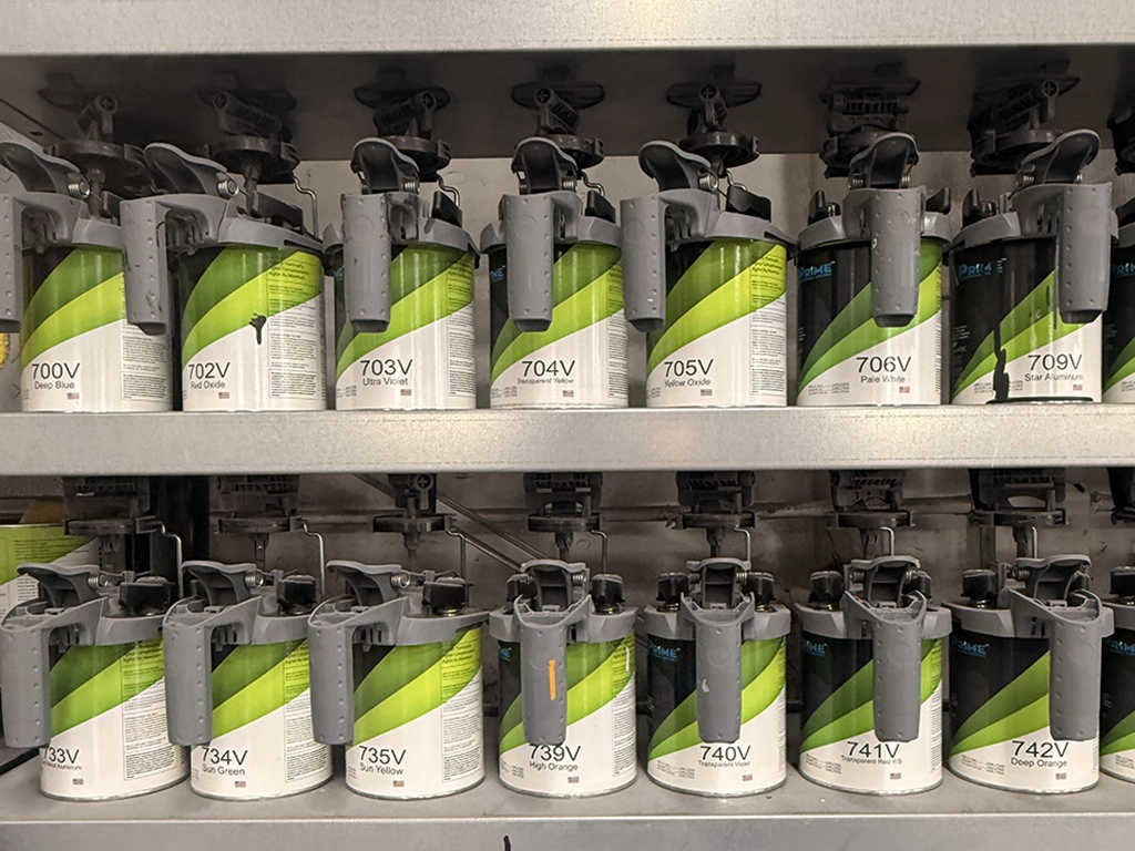 Crown paint mixing room — full color library